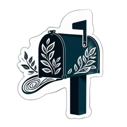 mailbox leaves SVG PNG design with clean design elements