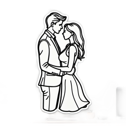 drawing couple SVG PNG design with clean design elements