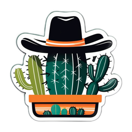 cactus hat SVG PNG design with clean design elements