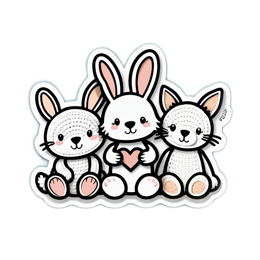 bunnies cute SVG PNG design