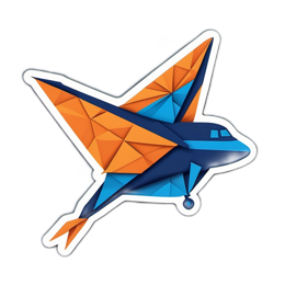 stickers artistic airplane SVG PNG design with clean design elements