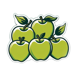 apples greenery stickers SVG PNG design with clean design elements