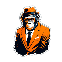 artistic gorilla SVG PNG design