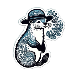 artistic otter SVG PNG design