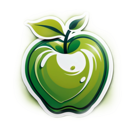 apple logo green SVG PNG design with clean design elements