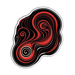red swirl pattern SVG PNG design with clean design elements