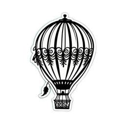 hotairballoon SVG PNG design with clean design elements