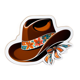 hybrid hat floral SVG PNG design with orange floral elements