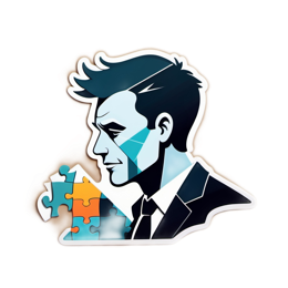 puzzle man silhouette SVG PNG design with clean design elements