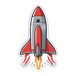 sticker rocket SVG PNG design with clean design elements
