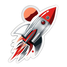 rocket space launch SVG PNG design with clean design elements