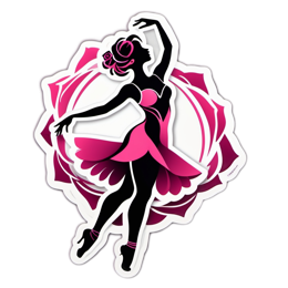 dancer roses SVG PNG design with clean design elements