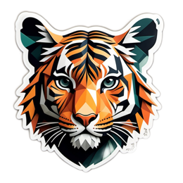 artistic tiger head SVG PNG design with clean design elements