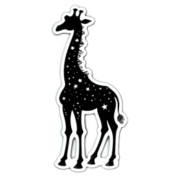 fantasy giraffe stars SVG PNG design with clean design elements