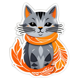 cat scarf SVG PNG design