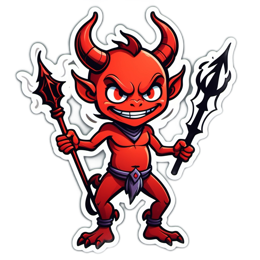 character reddevil SVG PNG design with clean design elements
