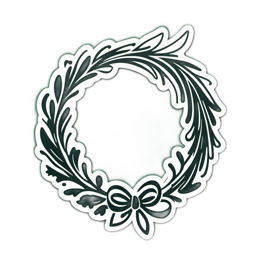 wreath greenery SVG PNG design with clean design elements, green floral elements
