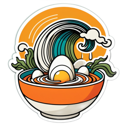 wave egg bowl SVG PNG design