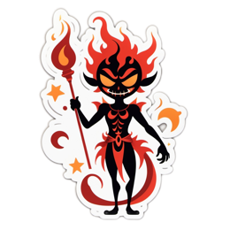 character flame SVG PNG design with clean design elements
