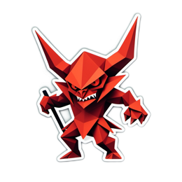 demon character SVG PNG design with clean design elements