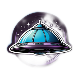 spaceship stars SVG PNG design with clean design elements
