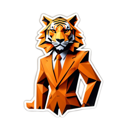 tiger dapper SVG PNG design with clean design elements