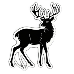 deer silhouette SVG PNG design with clean design elements