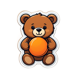 sticker bear ball SVG PNG design