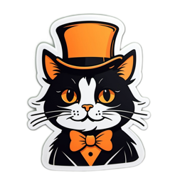 halloween cat sticker SVG PNG design