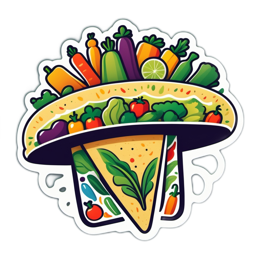 vegetable taco SVG PNG design with clean design elements
