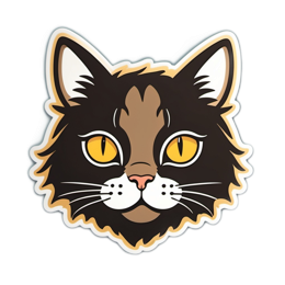pets cat face SVG PNG design with clean design elements