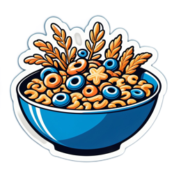 cereal blueberries wheat SVG PNG design
