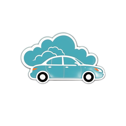 cars clouds SVG PNG design with clean design elements