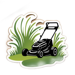 garden lawnmower SVG PNG design with clean design elements