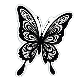 butterfly blackandwhite sticker SVG PNG design with clean design elements