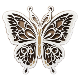 butterfly paper cutout SVG PNG design