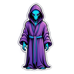 alien robed SVG PNG design with clean design elements