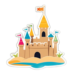 castle sand SVG PNG design with clean design elements