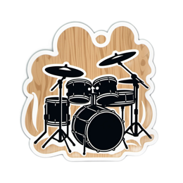 drums music instruments SVG PNG design with clean design elements