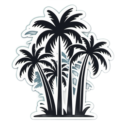 palmtrees silhouette SVG PNG design with clean design elements