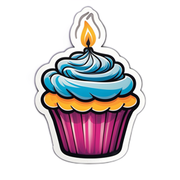 cupcake candle SVG PNG design