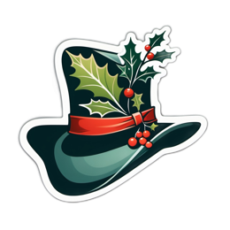 hat holly SVG PNG design