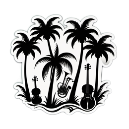 music palms SVG PNG design with clean design elements