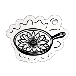 kitchen flower pan SVG PNG design with clean design elements, floral elements