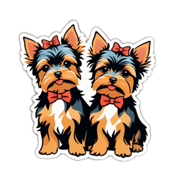 yorkies stickers SVG PNG design