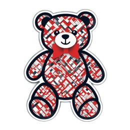 teddy bear patterned SVG PNG design with clean design elements