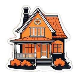 halloween house SVG PNG design with clean design elements
