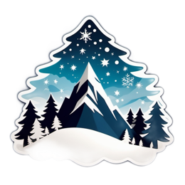 winter snow mountains SVG PNG design