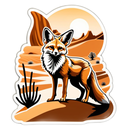 nature desert fox SVG PNG design with clean design elements