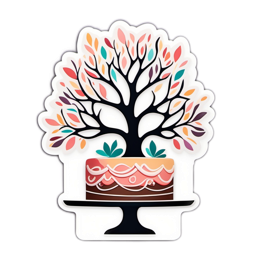 cake tree SVG PNG design